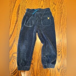 DEUX PAR DUEX Navy BLUE velour Corduroy Kids Pants